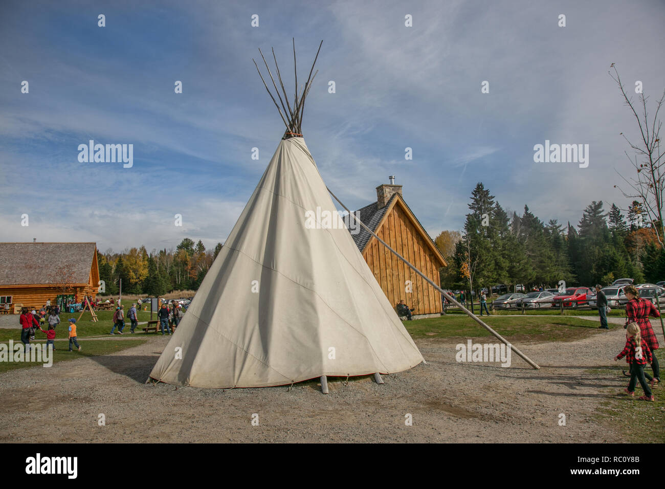 Wigwam in Omega Park, ein Beispiel der indischen Haus Stockfoto