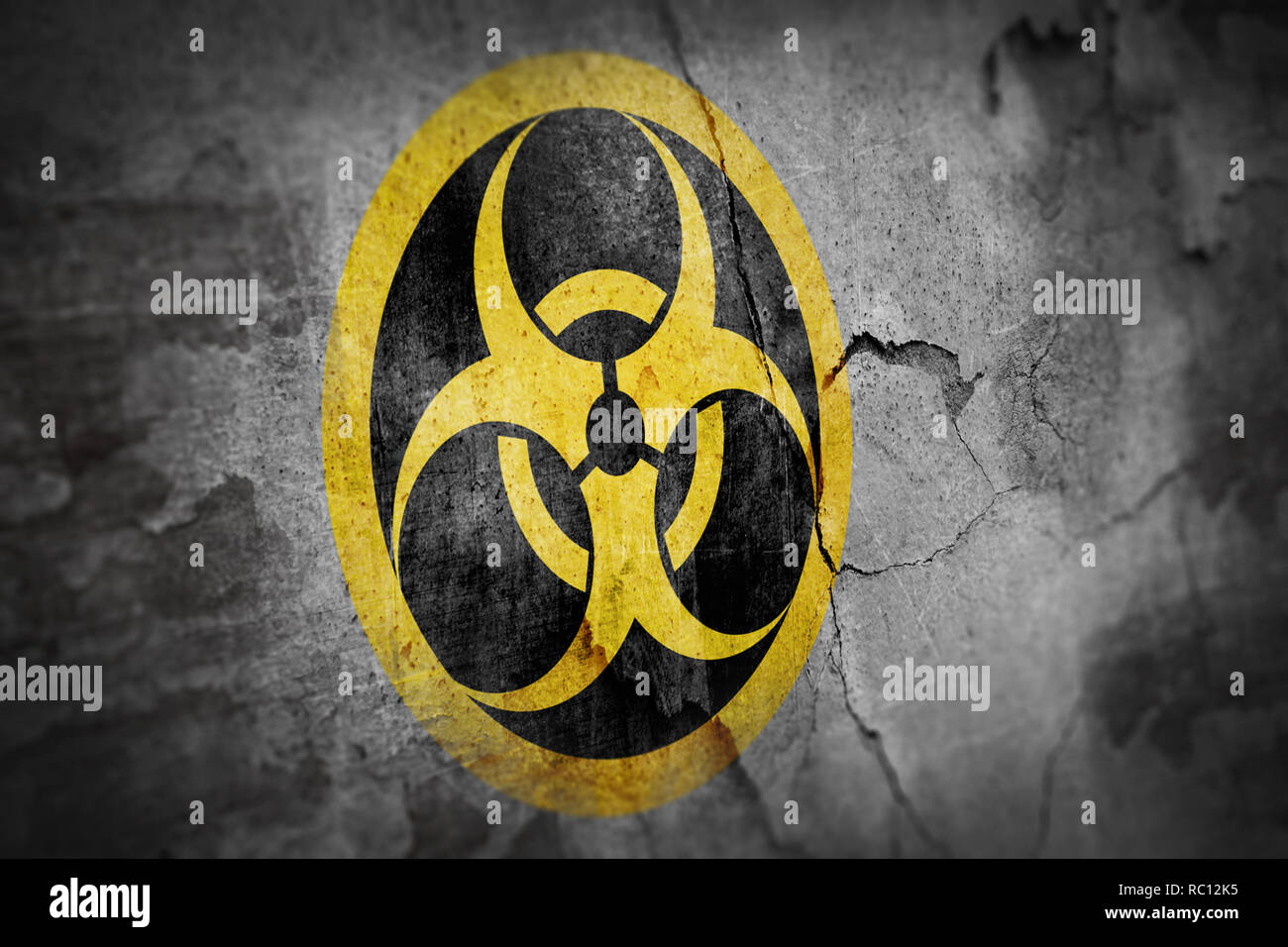 Grunge biohazard Symbol Stockfoto