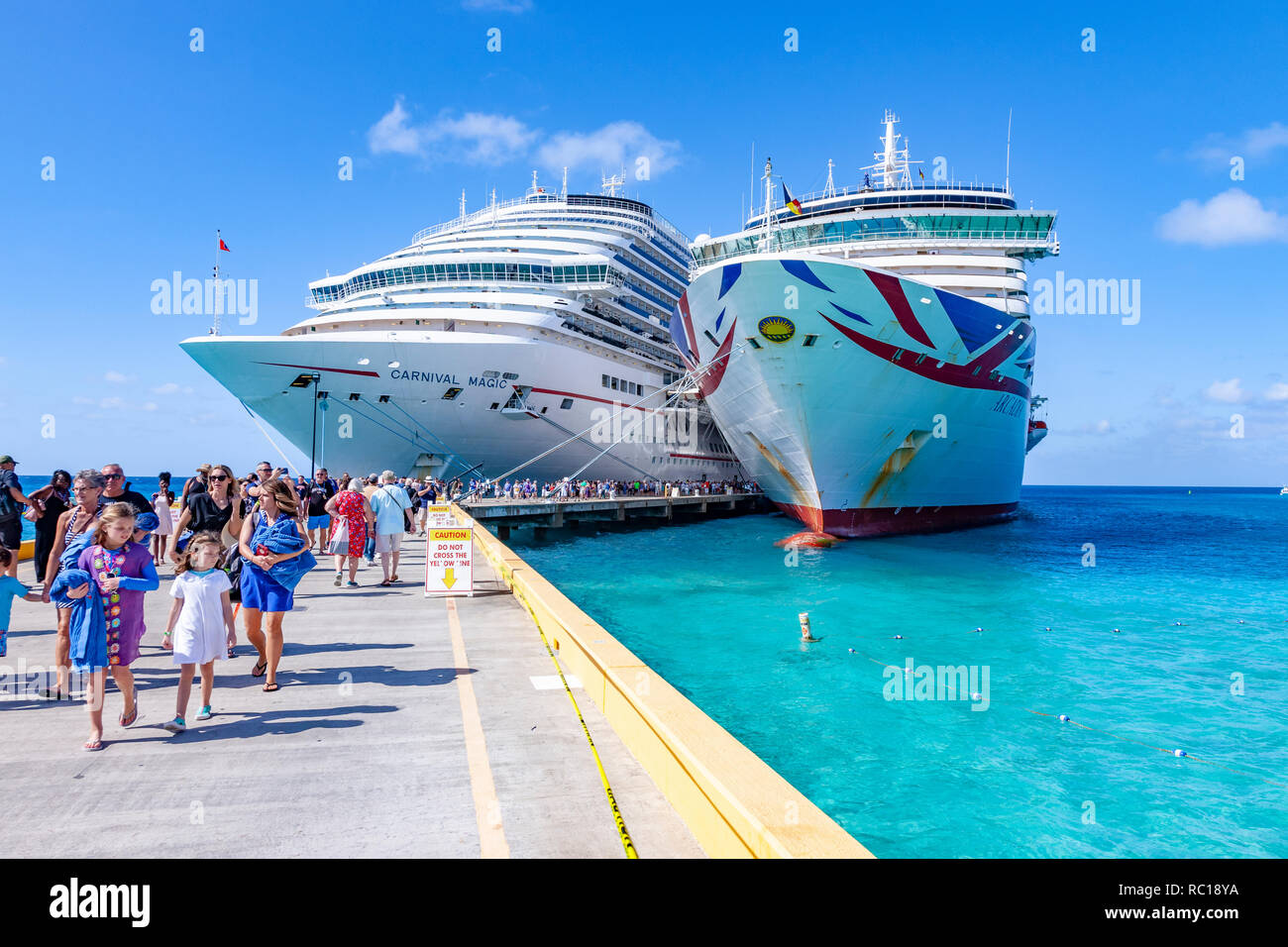 Grand Turk, Turks und Caicos Inseln besuchen auf P&O Arcadia während der Weihnachts- und Neujahrskreuzfahrt. Stockfoto