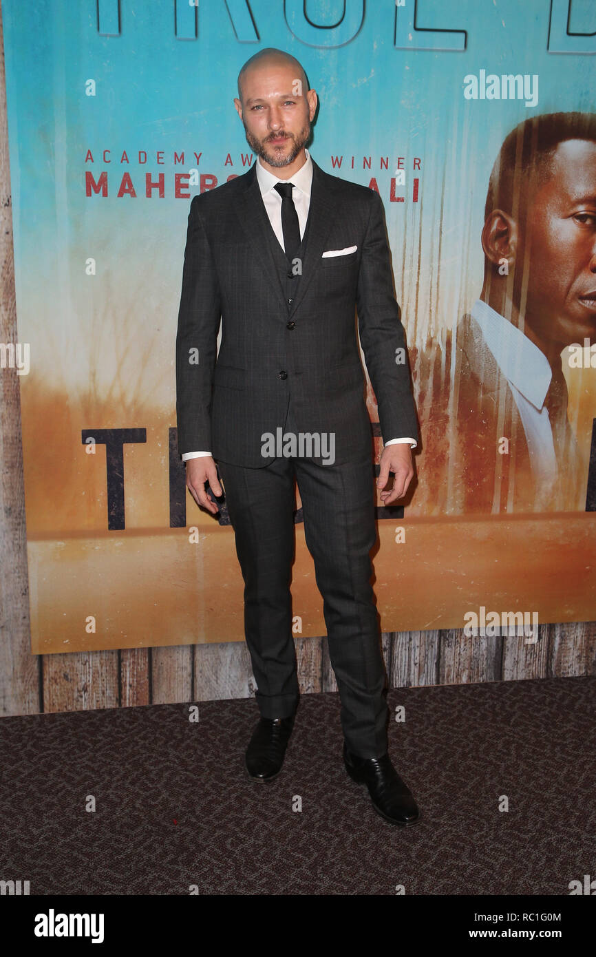 Los Angeles, Kalifornien, USA. 10 Jan, 2019. Michael Graziadei während der 'true Detective' Saison 3 Premiere. Credit: Faye Sadou/AdMedia/ZUMA Draht/Alamy leben Nachrichten Stockfoto