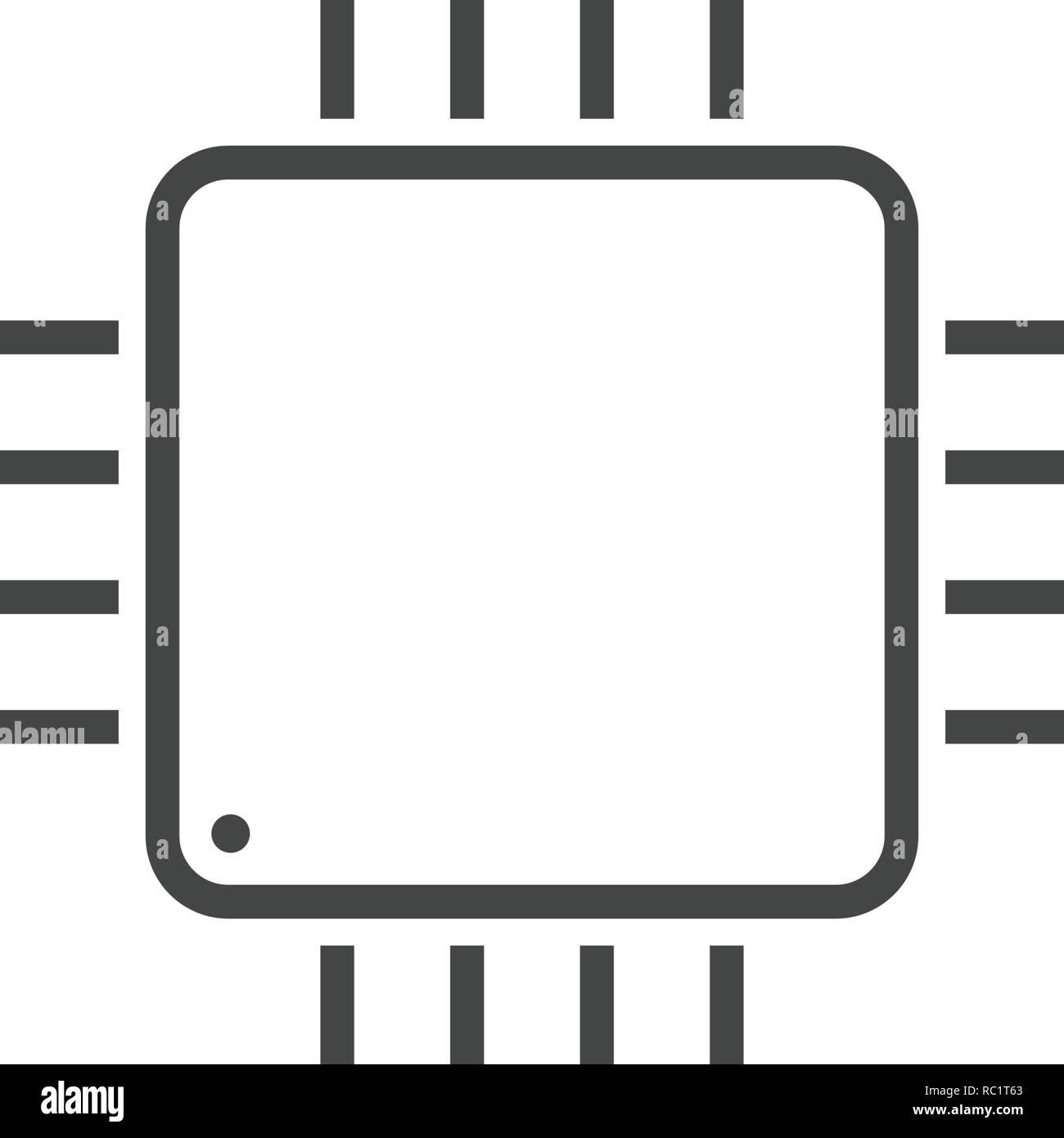 Integrierter Schaltkreis Symbol Graphic Design Template vector isoliert Stock Vektor