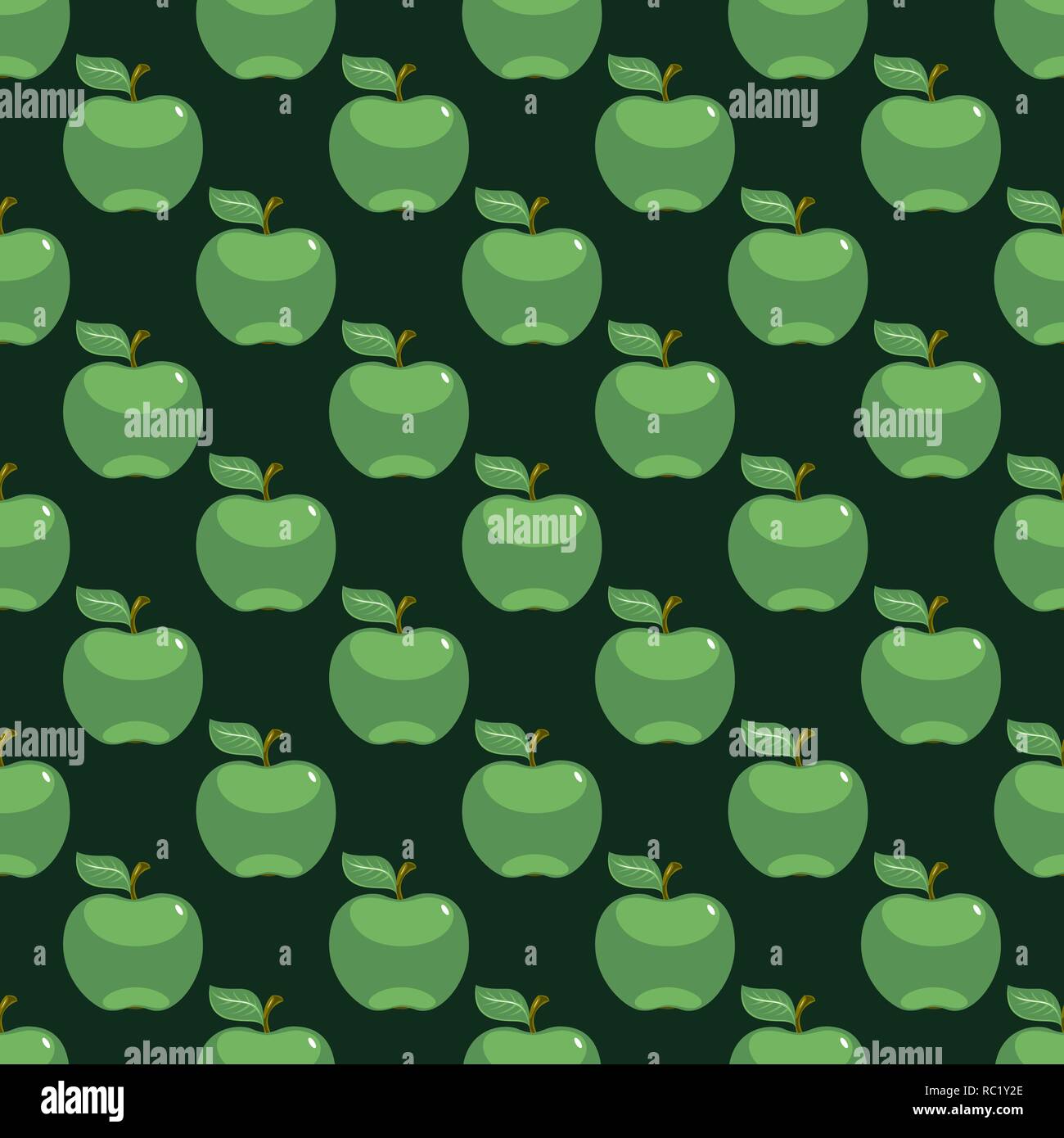 Apple Green nahtlose Muster Hintergrund Stock Vektor
