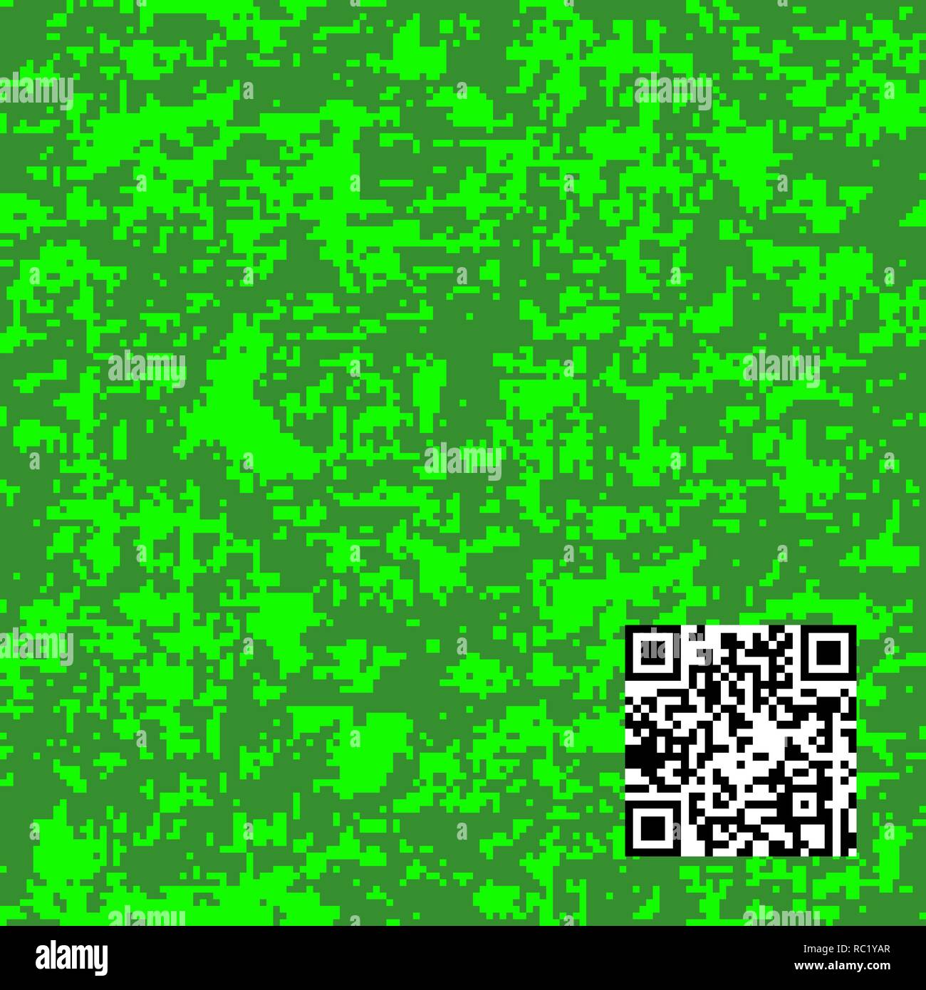 Digital camouflage nahtlose Muster. Abstrakte geometrische militärischen Textur. Wiederholen moderne stilvolle Stoff Background mit QR-Daten Pixel Camo F Stock Vektor