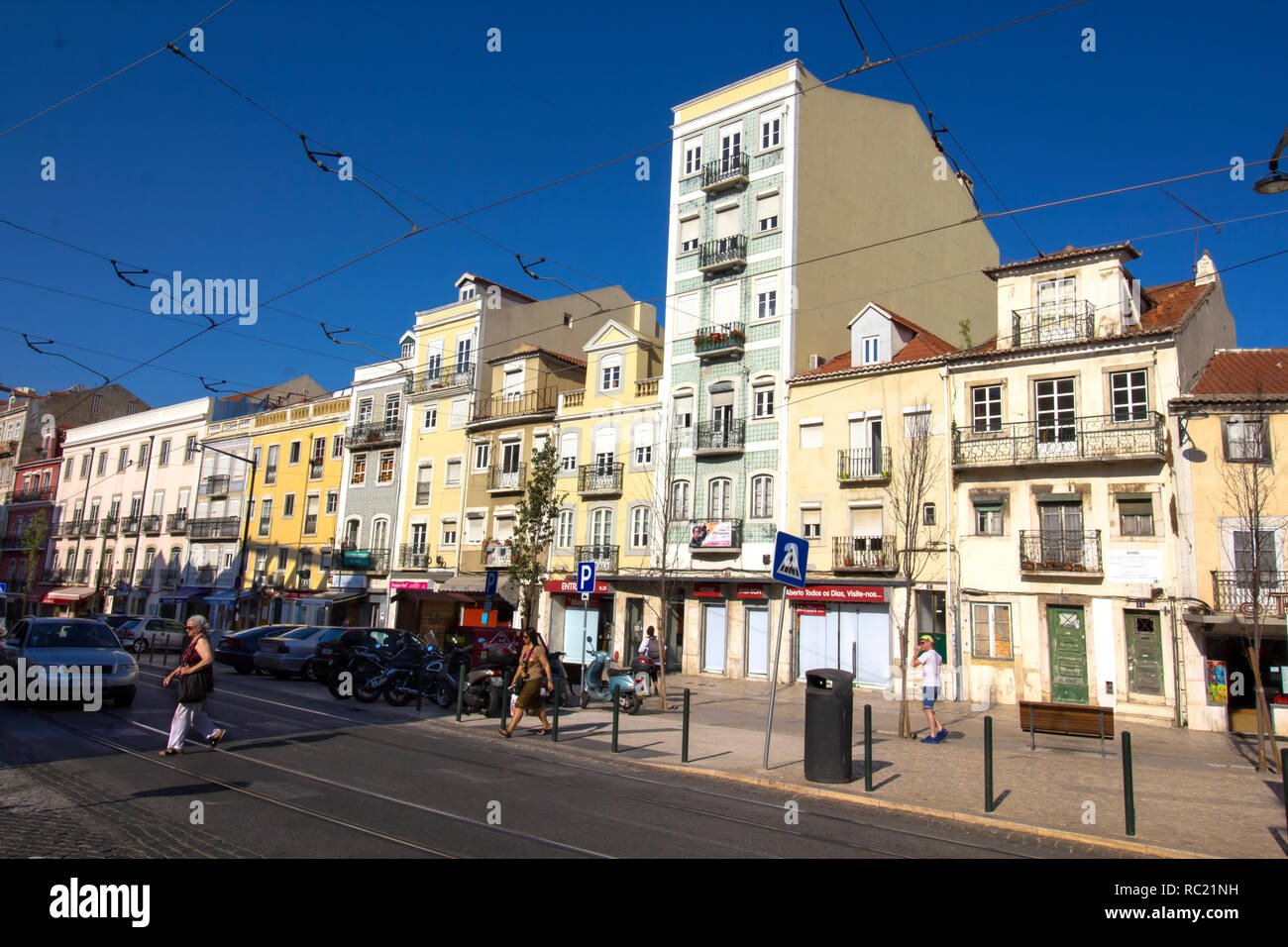 Innenstadt von Lissabon im Nachmittagslicht Stockfoto