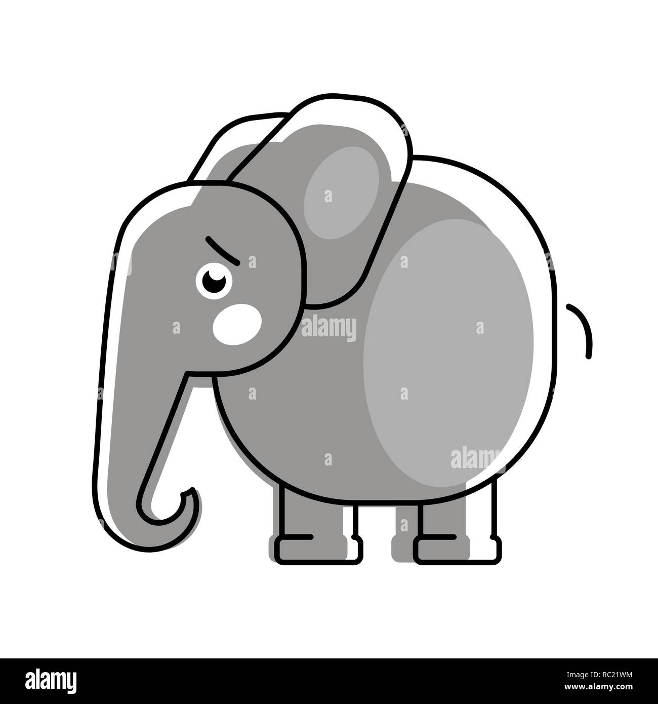 Baby Elefant Mit Einem Herzen Vector Logo Fur Kinder Kleidung Stock Vektorgrafik Alamy