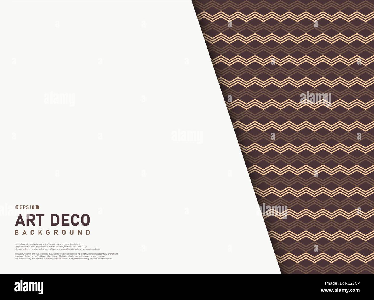 Abstract art-déco-Linie Muster mit freien Hintergrund, Vector EPS 10. Stock Vektor