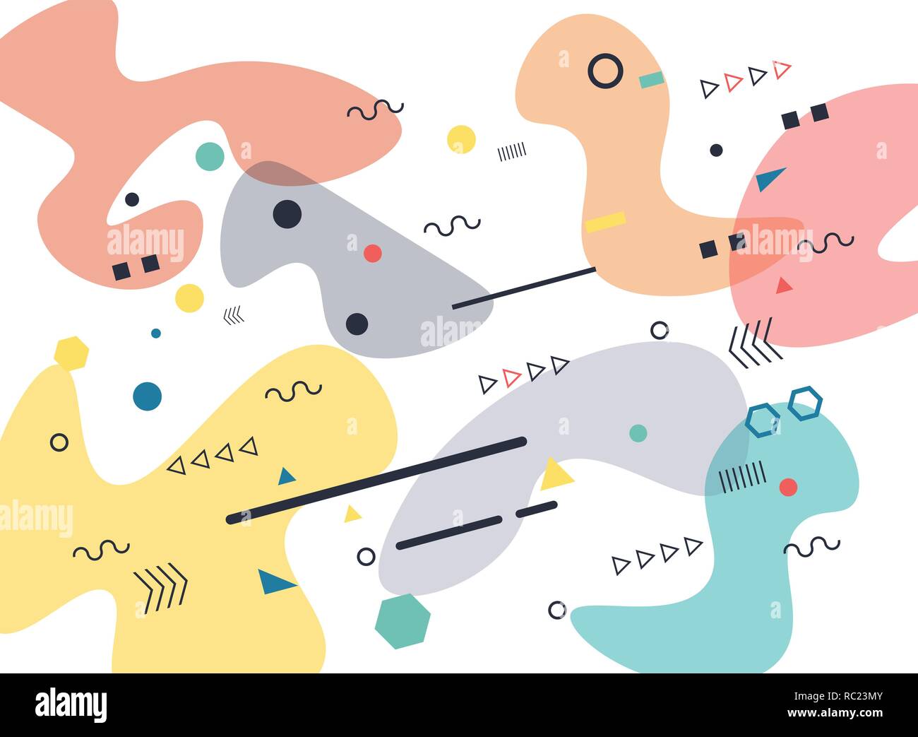 Zusammenfassung von geometrischen freie Form Muster Hintergrund, Vector EPS 10. Stock Vektor