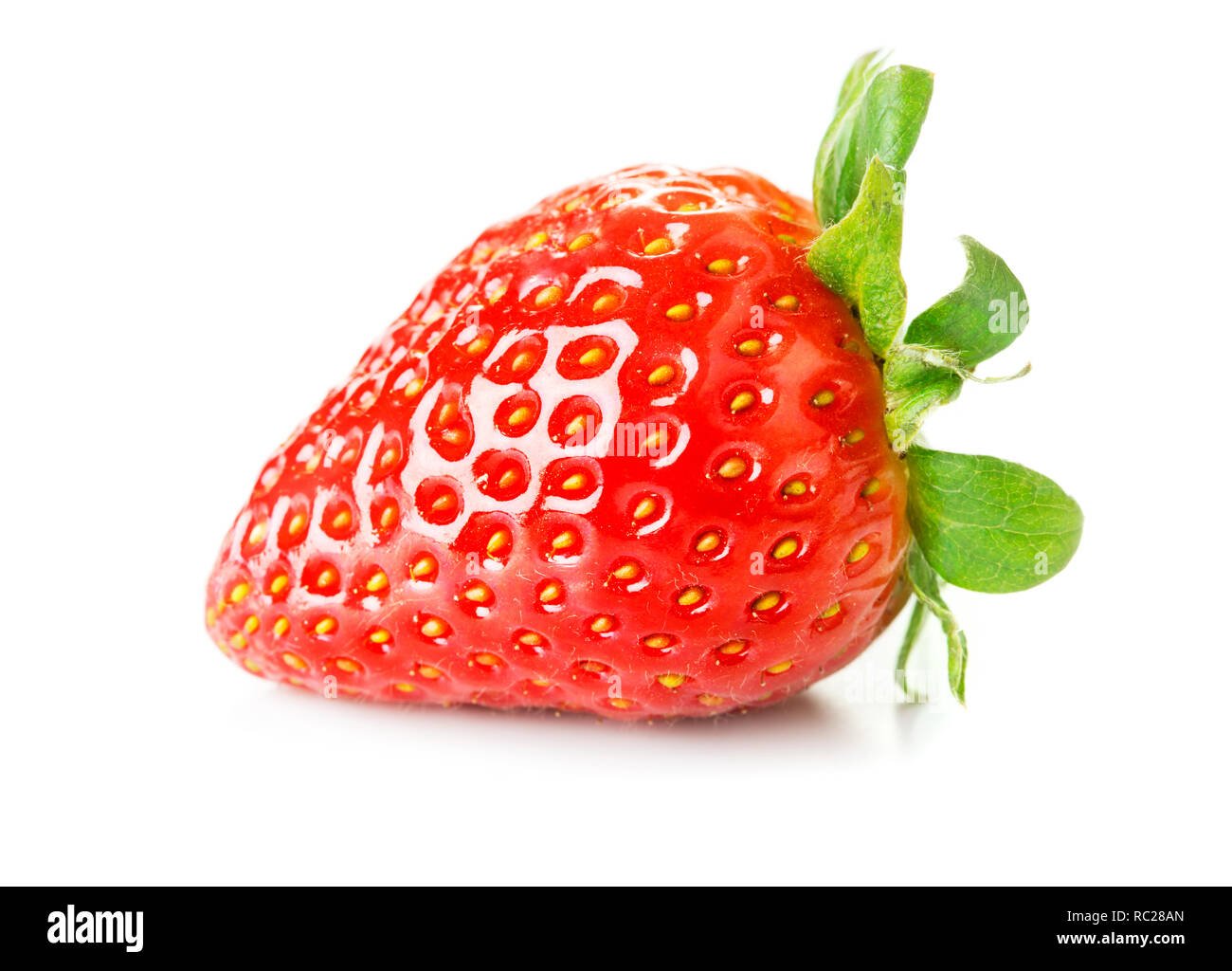 Nahaufnahme der Reif starwberry auf weißem Hintergrund Stockfoto