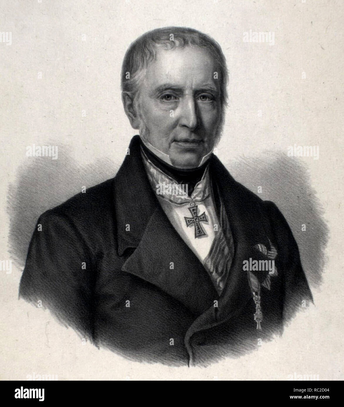 Otto Joachim, greve Moltke til Stridfeld og Walkendorf (1770-1853) der Staatsminister von Dänemark von 1824 bis 1842. Stockfoto