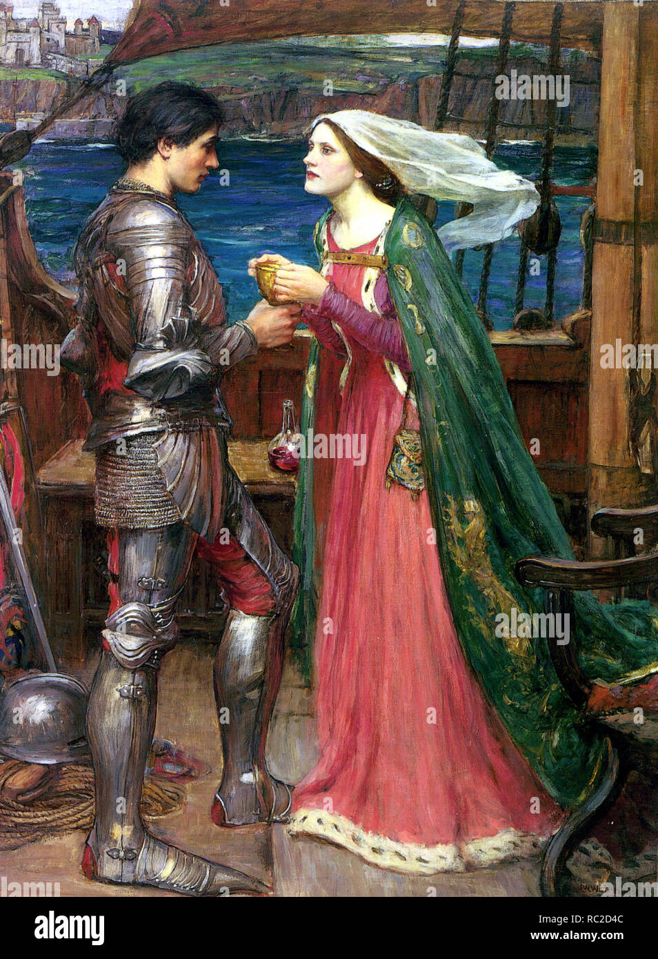 Tristan und Iseult, die von John William Waterhouse (1916) Stockfoto