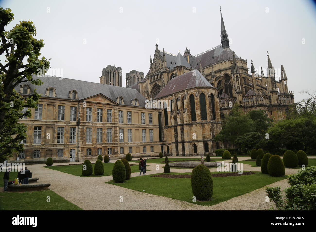 Cathédrale Notre-Dame de Reims, Frankreich... über 800 Jahre alt.... Stockfoto