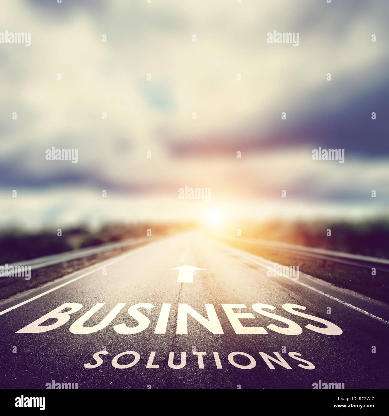 Business Solutions Hintergrund Stockfoto