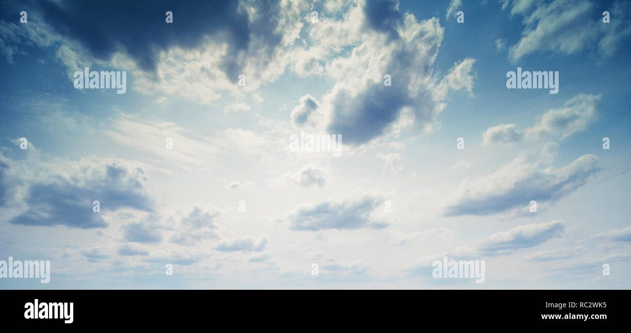 Bewölkter Himmel bunten Hintergrund Stockfoto