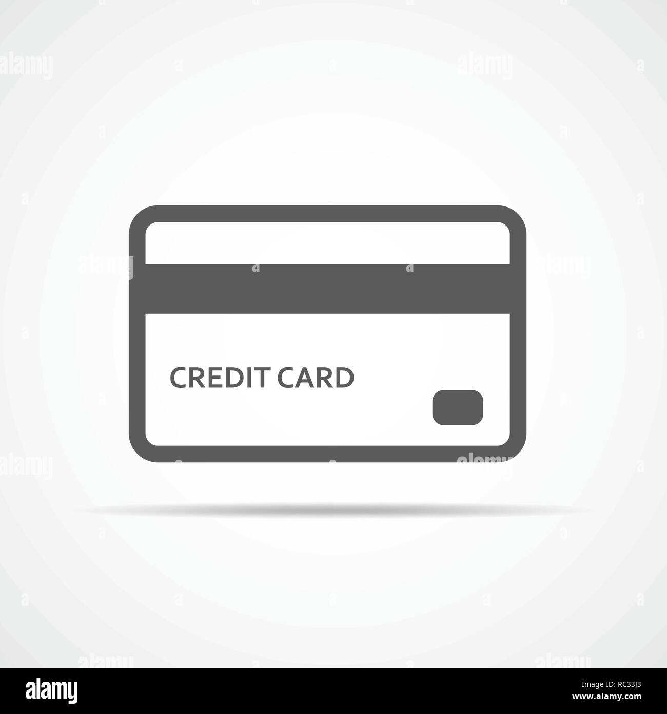 Kreditkarte Symbol. Vector Illustration. Bank Kreditkarte in flacher Ausführung. Stock Vektor