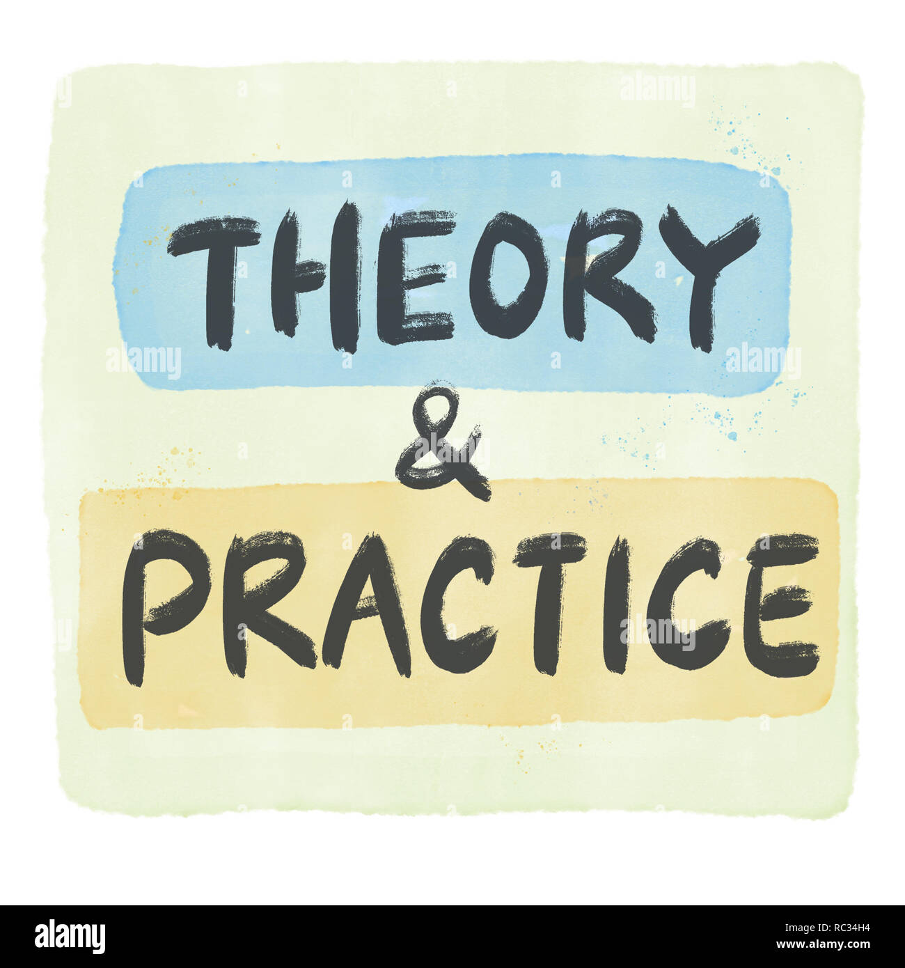 Theorie und Praxis Stockfoto
