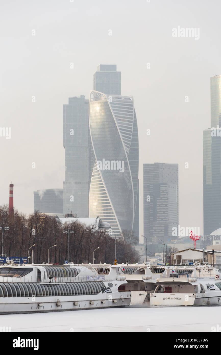 Moscow International Business Center auch als Stadt Moskau: Evolution Turm bekannt Stockfoto