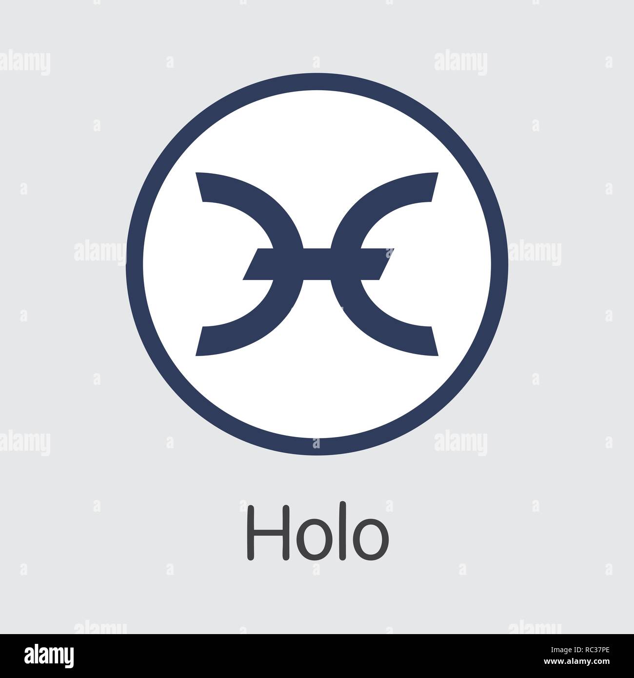 HOT-Holo. Der Markt Logo von Geld oder Markt Emblem. Stock Vektor