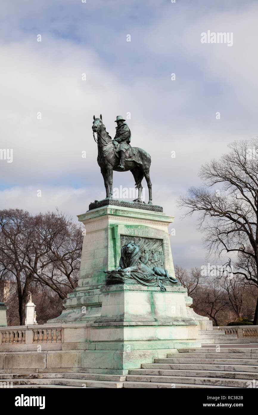 Ulysses S Grant Statue, ein Presidential Memorial in Washington, D.C. zu Ehren der Amerikanischen Bürgerkrieg allgemein Stockfoto