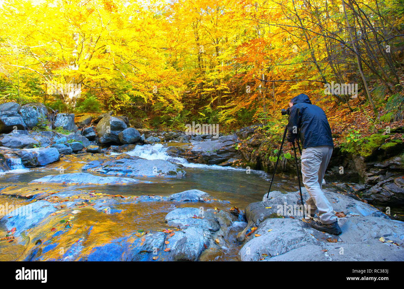 Landscape Photographer Bilder im Herbst Saison Stockfoto