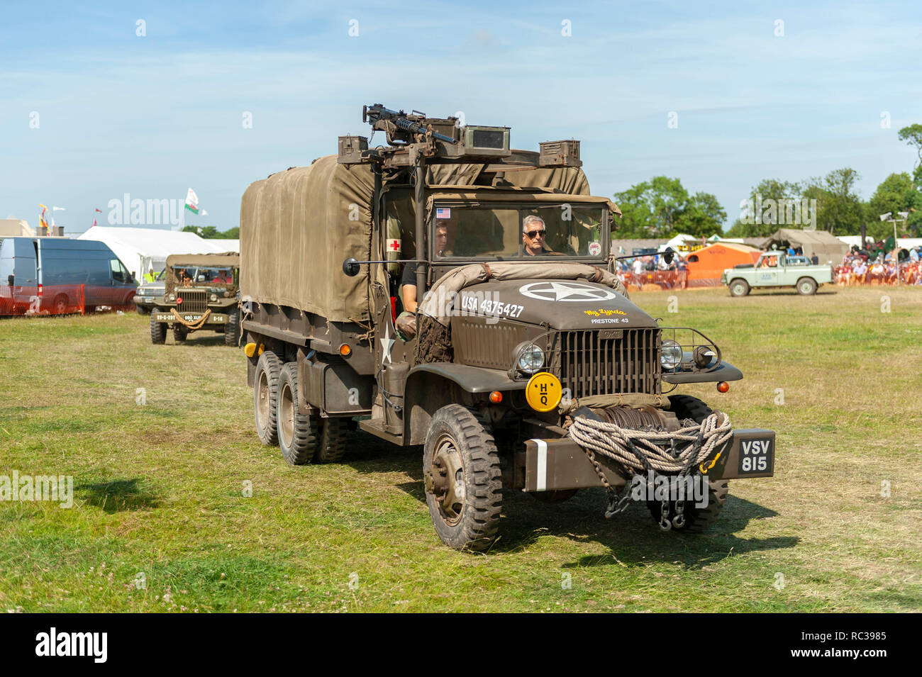 Vintage US Army GMC CCKW Truck in Preston Steam Rally, Kent, England Stockfoto