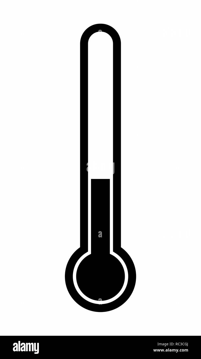 Abbildung: ein Thermometer Symbol auf weißem Hintergrund Stock Vektor