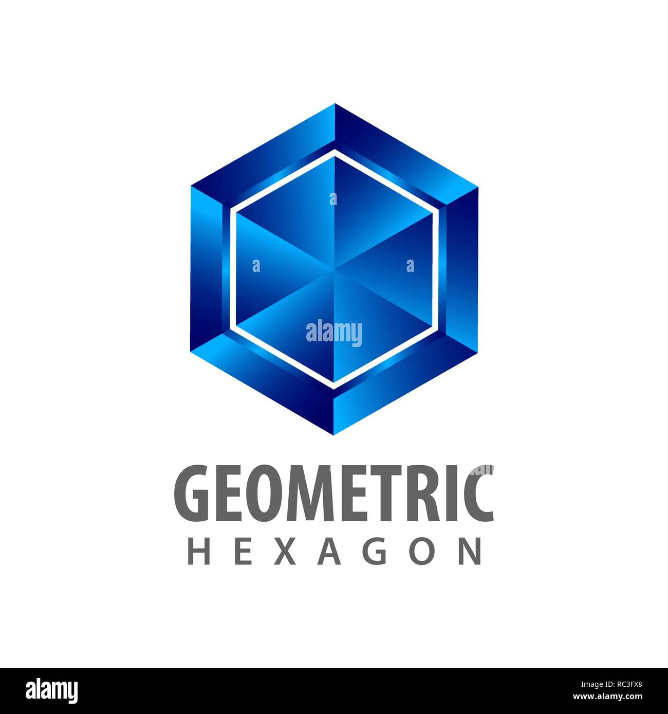 Geometrische Hexagon dreidimensionale Style Logo Konzept Design. Symbol grafische Vorlage element Vektor Stock Vektor