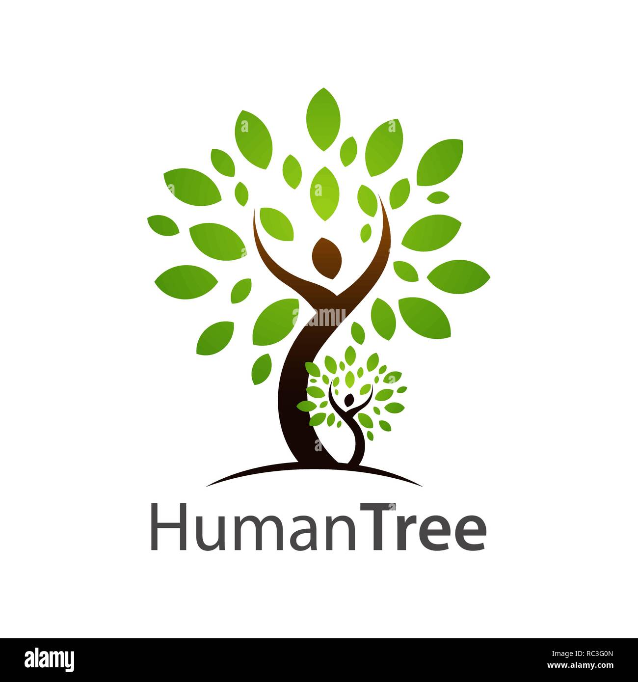 Menschliche Baum logo Konzept Design. Symbol grafische Vorlage element Vektor Stock Vektor