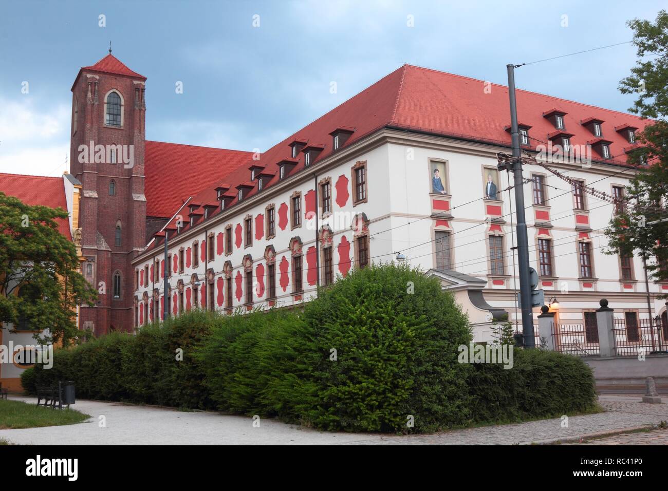 Tempel und Bibliothek in Breslau Stockfoto