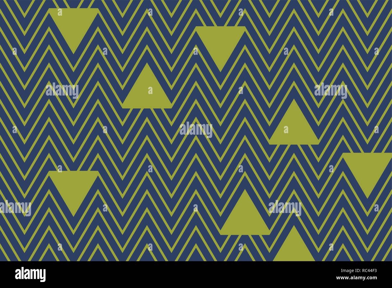 Zusammenfassung Hintergrund Muster mit Dreieck Formen und Zickzack in blauen und grünen Farben. Retro und verspielten vector Art. Stock Vektor