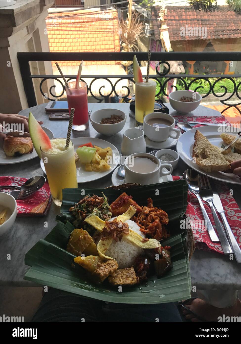 Frühstück in Bali Stockfoto