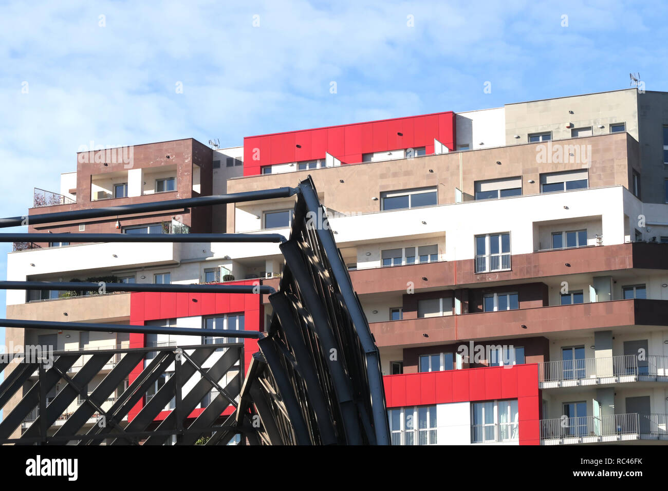 Beispiel für moderne Architektur in Turin Stockfoto