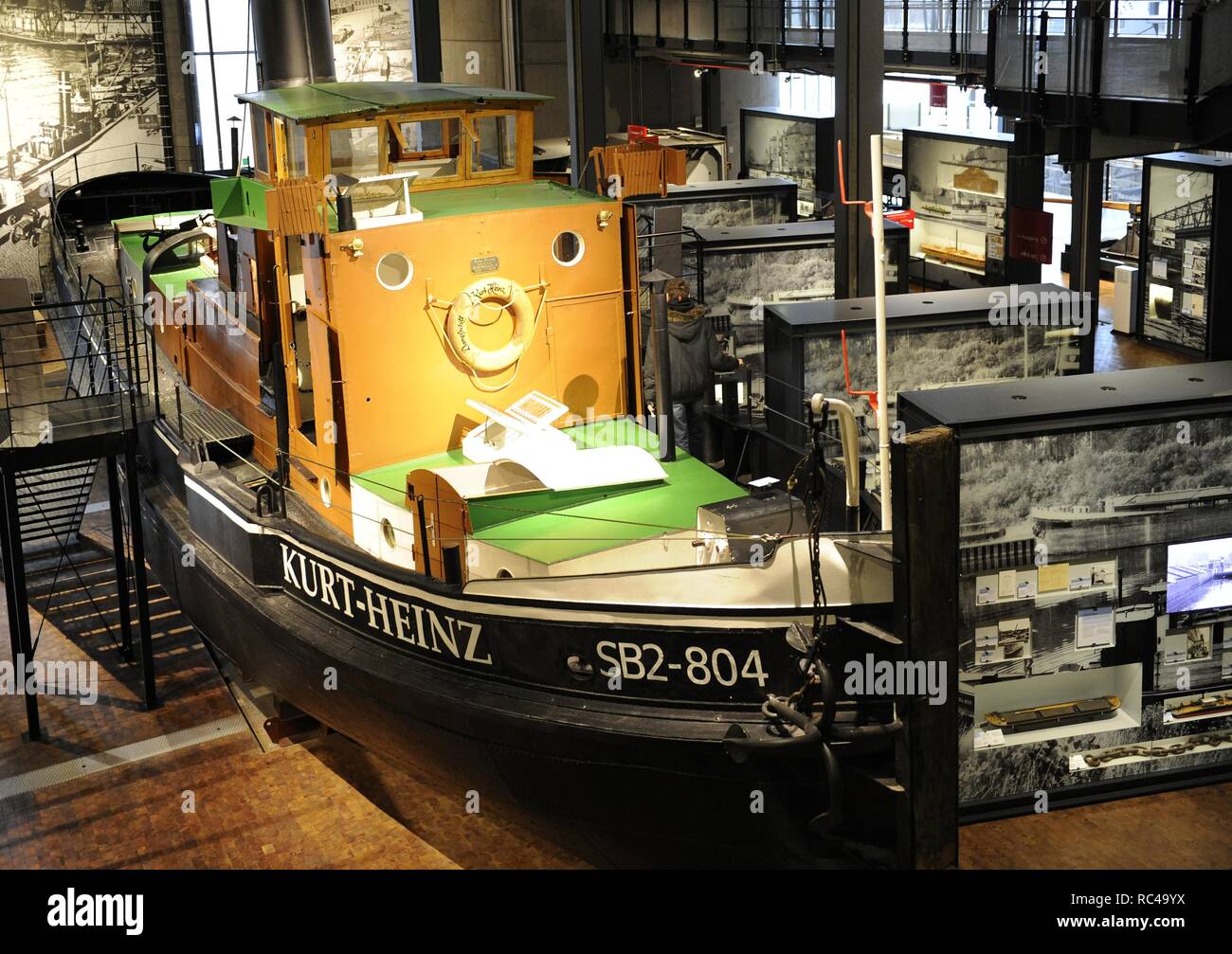 Historia de la Navigationslichter. Remolcador. S. XX. Deutsches Technikmuseum. Berlin. Alemania. Europa. Stockfoto