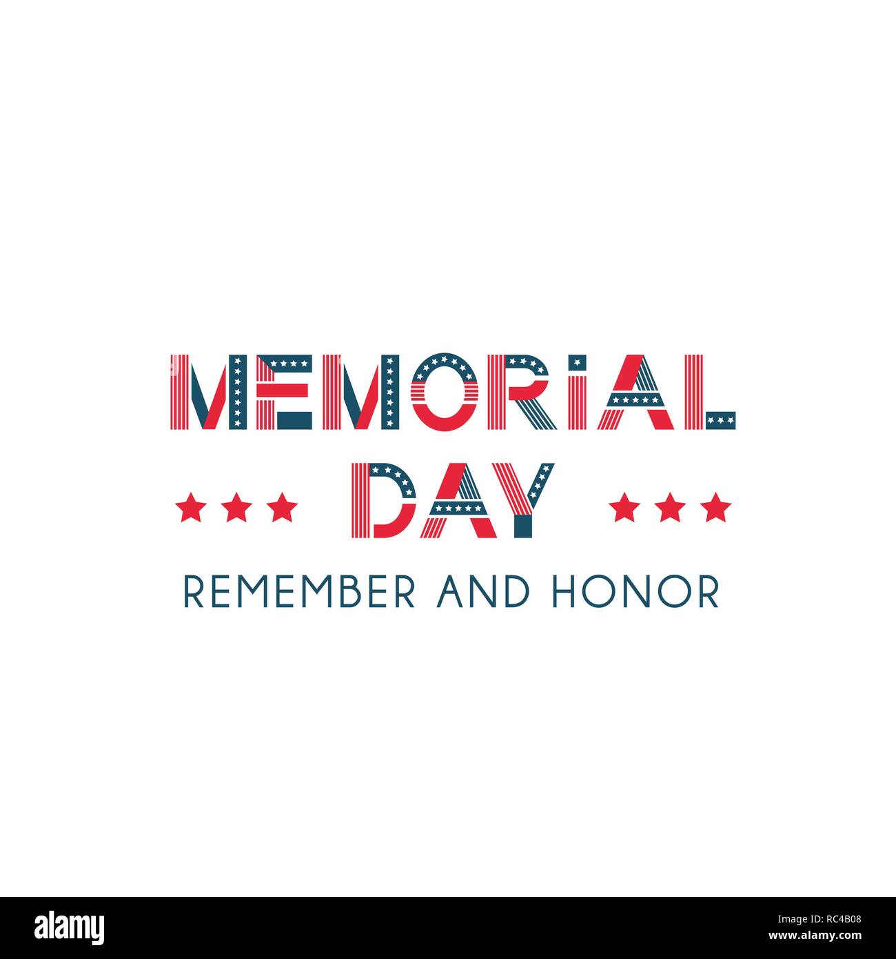 Memorial Day, usa patriotischen Urlaub ehren erinnern und Stock Vektor