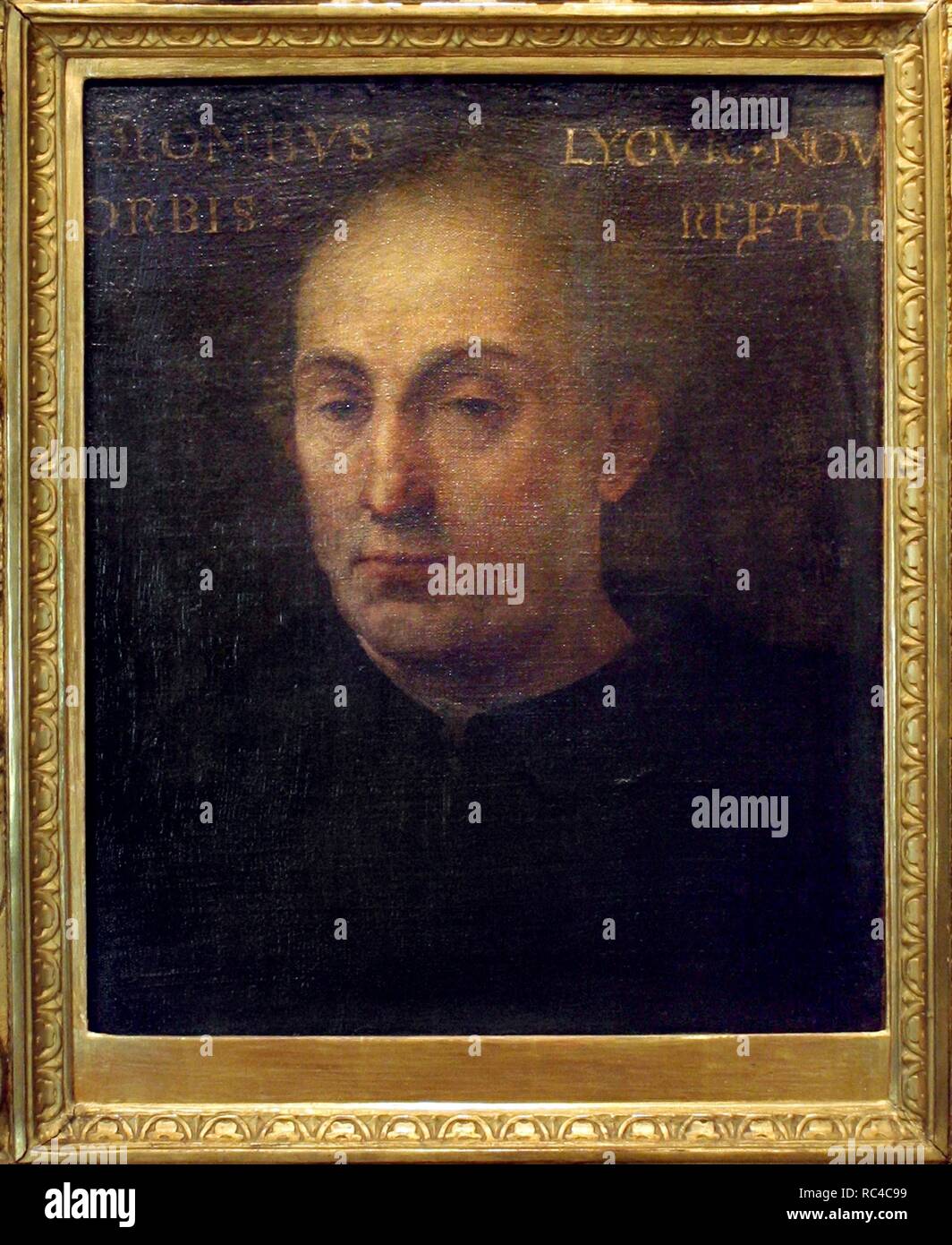 Porträt von Christoph Kolumbus. Museum: Musei Civici di Como. Thema: Dell'Altissimo, Pier Francesco Mola. Stockfoto