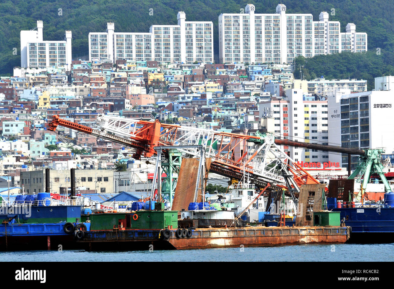 Werft, Busan, Südkorea Stockfoto