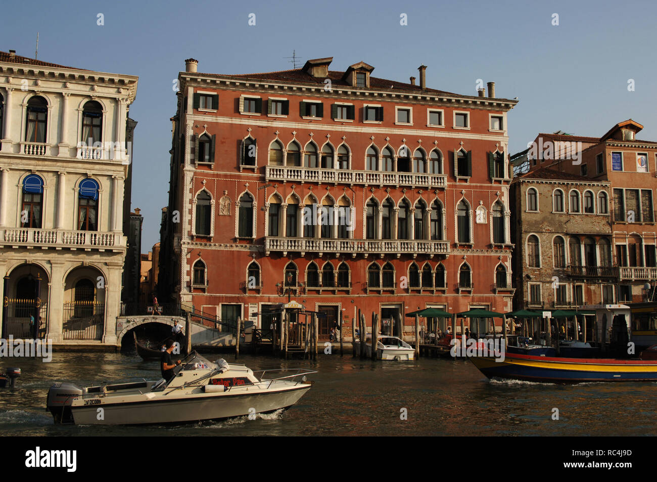 Italien. Venedig. Gran Canal. Boote. Stockfoto