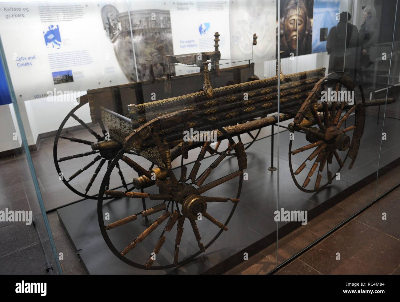 Die Vorgeschichte. Die frühe Eisenzeit. Die Dejbjerg Wagen. Beförderung geopfert in Westjütland. Zeremonielle Kutschen. Wahrscheinlich in Mitteleuropa durch die keltischen Handwerker gemacht. 50 v. Chr.. National Museum von Dänemark. Stockfoto