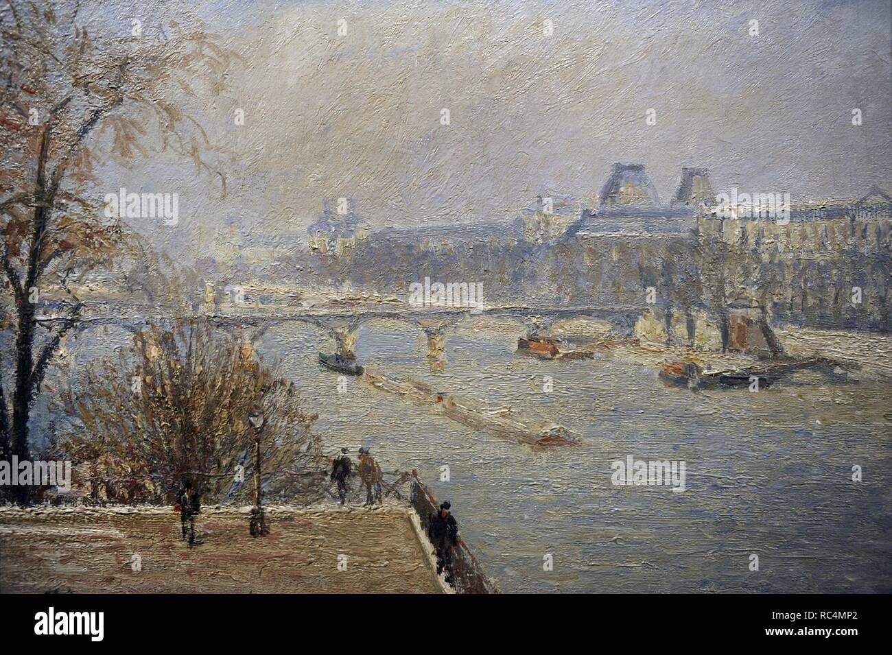 ARTE SIGLO XIX. FRANCIA. CAMILLE PISSARRO (1830-1903). Pintor francés Fundador del impresionismo. "VISTAS DEL SENA Y EL LOUVRE DESDE EL PONT-NEUF", 1903. Museo Carlsberg Glyptotek. Kopenhagen. Dinamarca. Norte Europa. Stockfoto