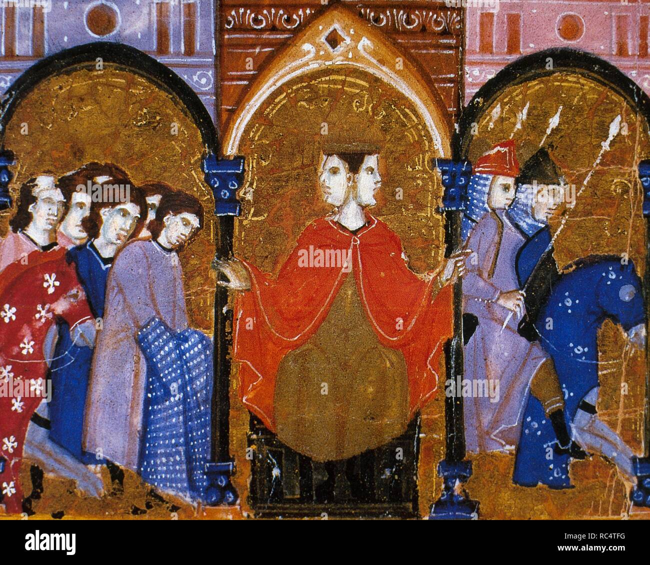 janus der alten romischen gott der anfange und ubergange tore turen turen endungen und zeit er erscheint in der regel mit zwei kopfen die in entgegengesetzte richtungen vor stockfotografie alamy