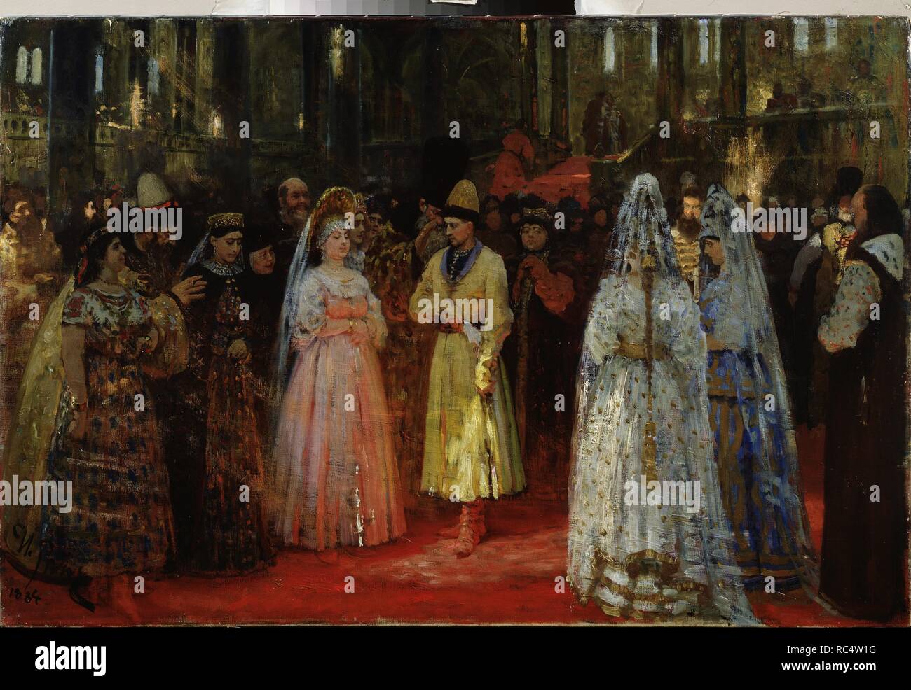 Die Braut die Wahl des Zaren. Museum: Staatliche Kunstgalerie Perm. Autor: Repin, Ilja YEFIMOVICH. Stockfoto