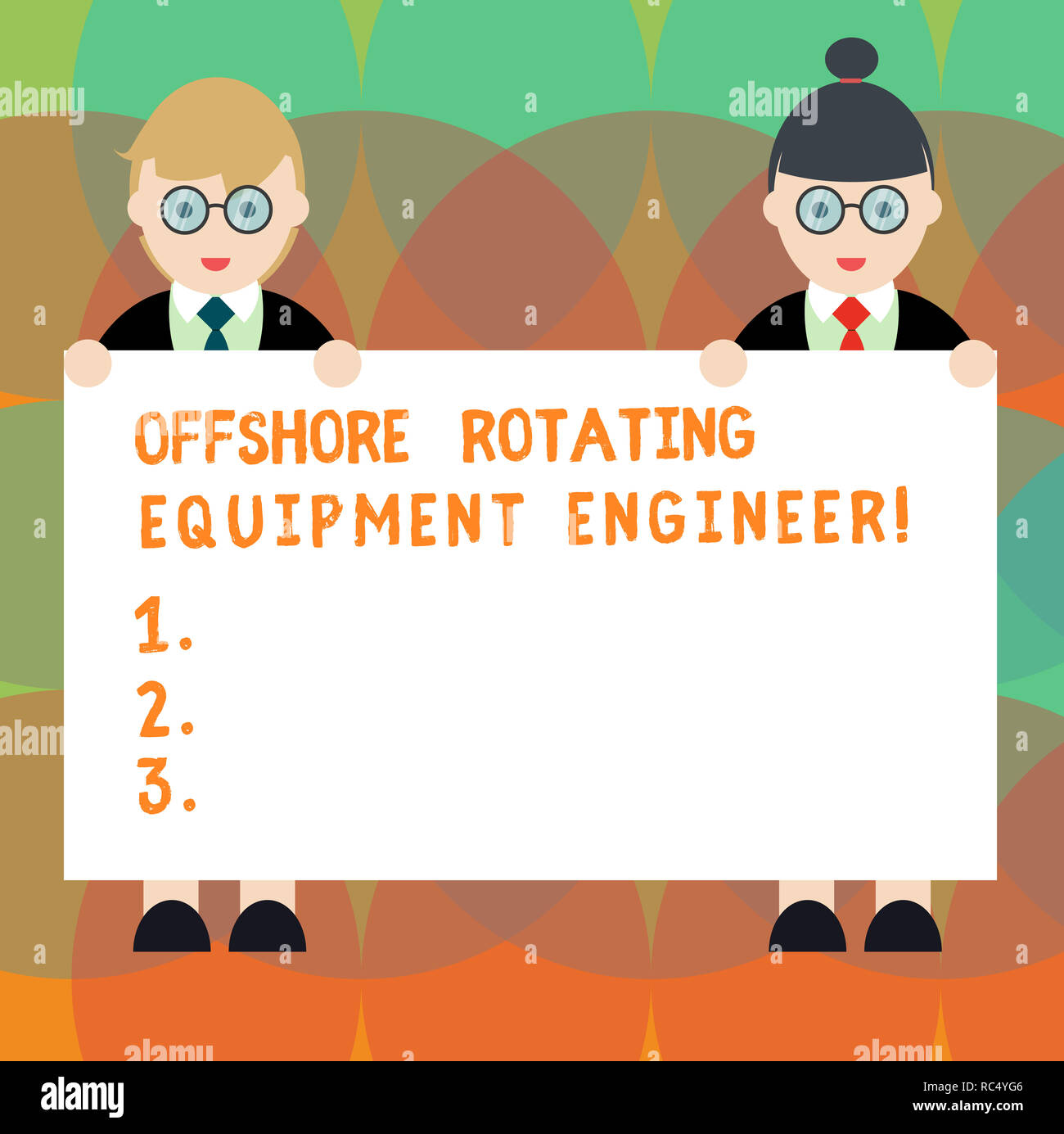 Wort schreiben Text Offshore Rotating Equipment Engineer. Business Konzept für Öl- und Gasindustrie engineering Männer und Frauen in Uniform Stand halten Stockfoto