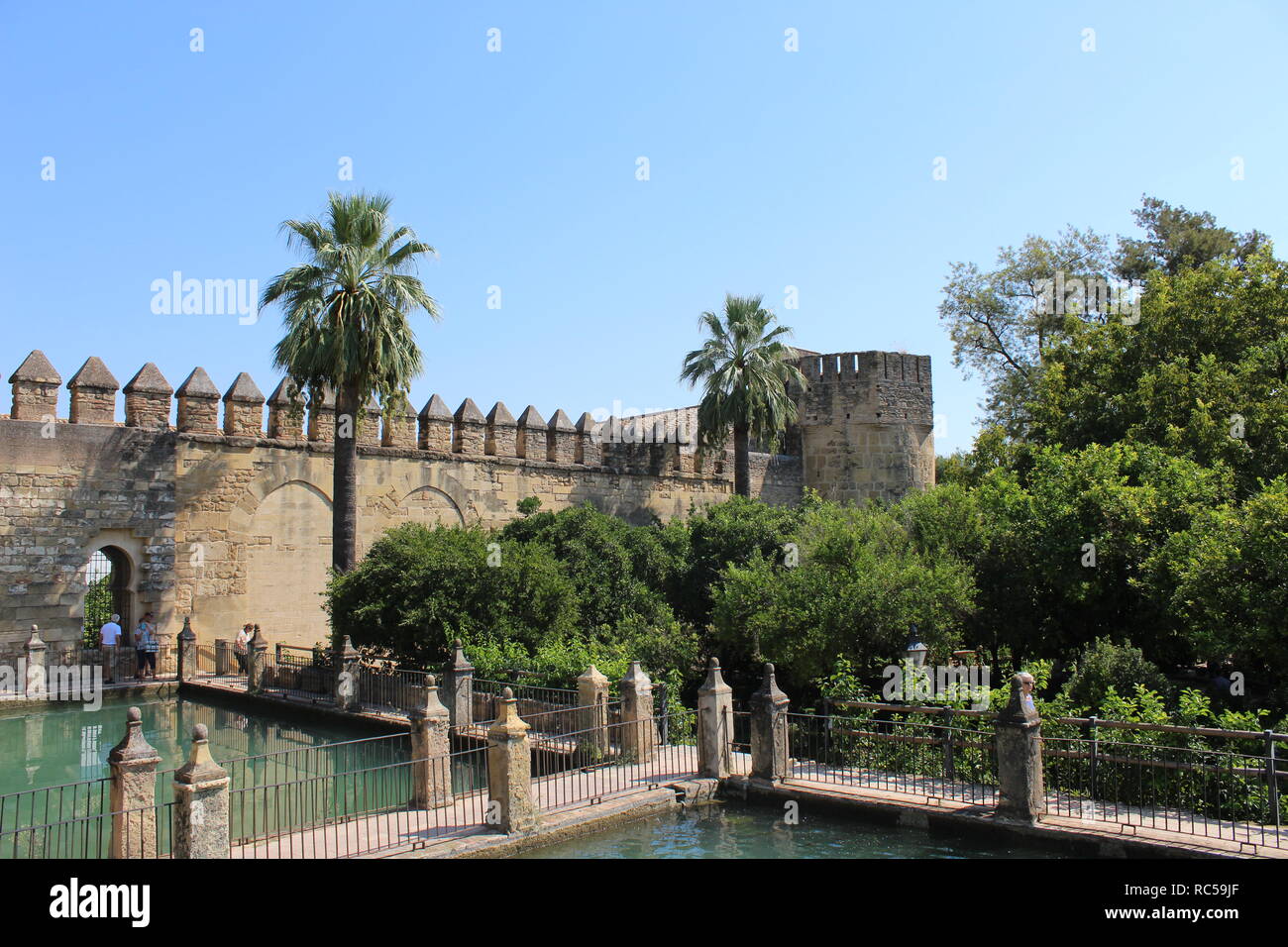 Das Schloss in Córdoba, die als offizielle Residenz der königlichen spanischen Familie nach der Eroberung der Stadt von der Arabischen Steuern in Spanien verwendet Stockfoto
