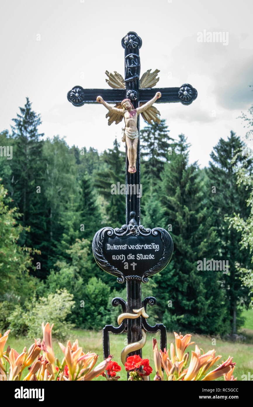 Marterl (Kalvarienberg) in Heinrichs Weitra, Waldviertel, Österreich Stockfoto