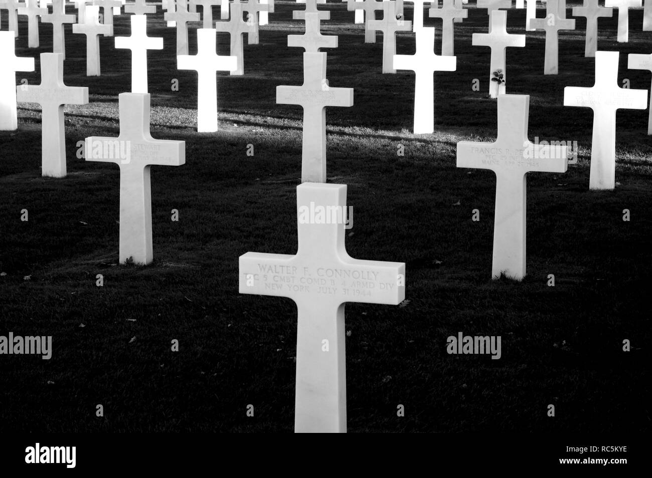Normandie Friedhof und Denkmal, Colleville-sur-Mer, Normandie, Frankreich Stockfoto