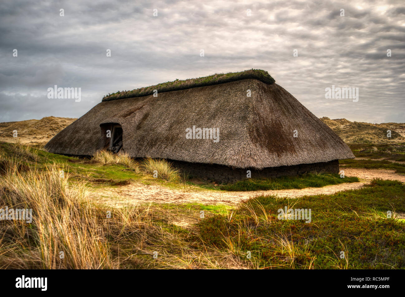 Wiederaufbau einer glazialen Haus auf Amrum in Deutschland Stockfoto