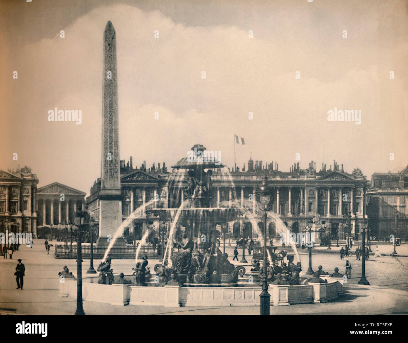 "Paris. - La Place De La Concorde. - LL, c 1910. Schöpfer: Unbekannt. Stockfoto