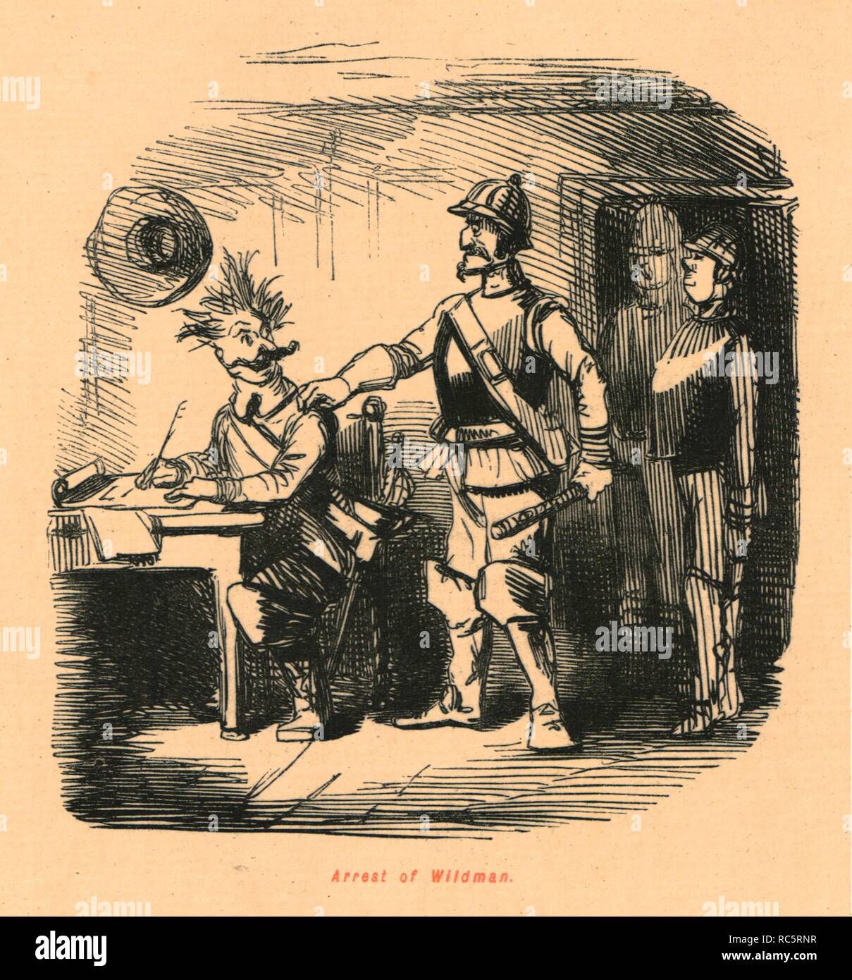 "Festnahme von Wildman", 1897. Schöpfer: John Leech. Stockfoto