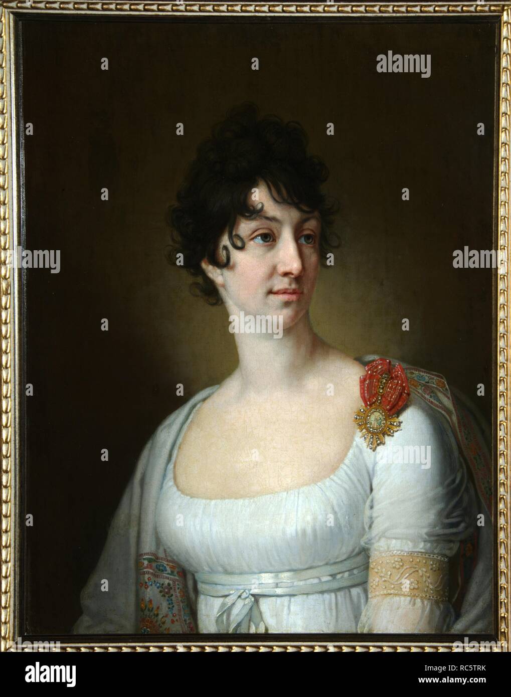 Portrait von Sophia Alexeyevna Rayevskaya. Museum: A.Puschkin Memorial Museum, St. Petersburg. Autor: Borovikovsky, Vladimir Lukich. Stockfoto