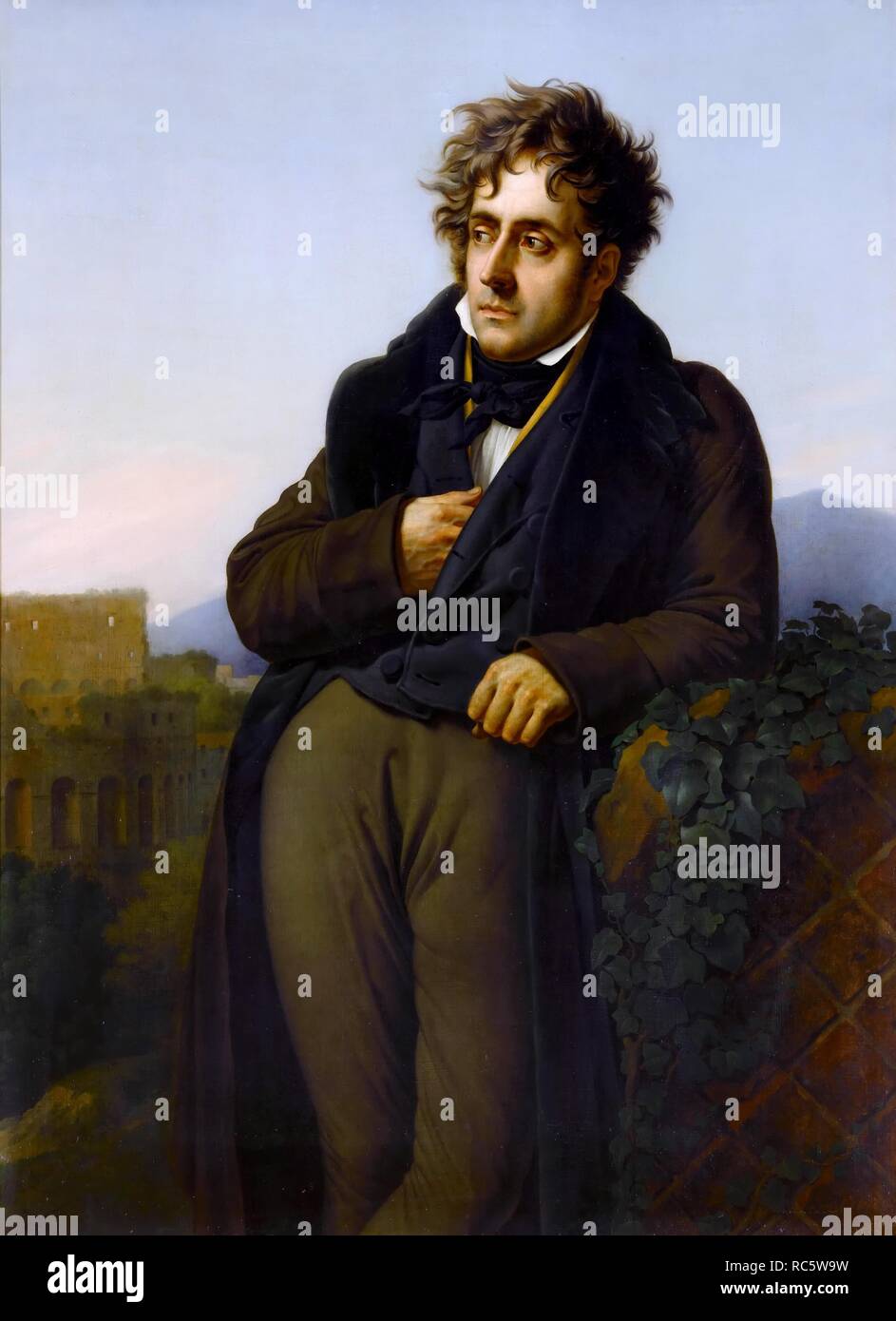 Portrait von François-René, Vicomte de Chateaubriand (1768-1848). Museum: Musée de l'Histoire de France, Château de Versailles. Autor: Girodet de Roucy Trioson, Anne Louis. Stockfoto