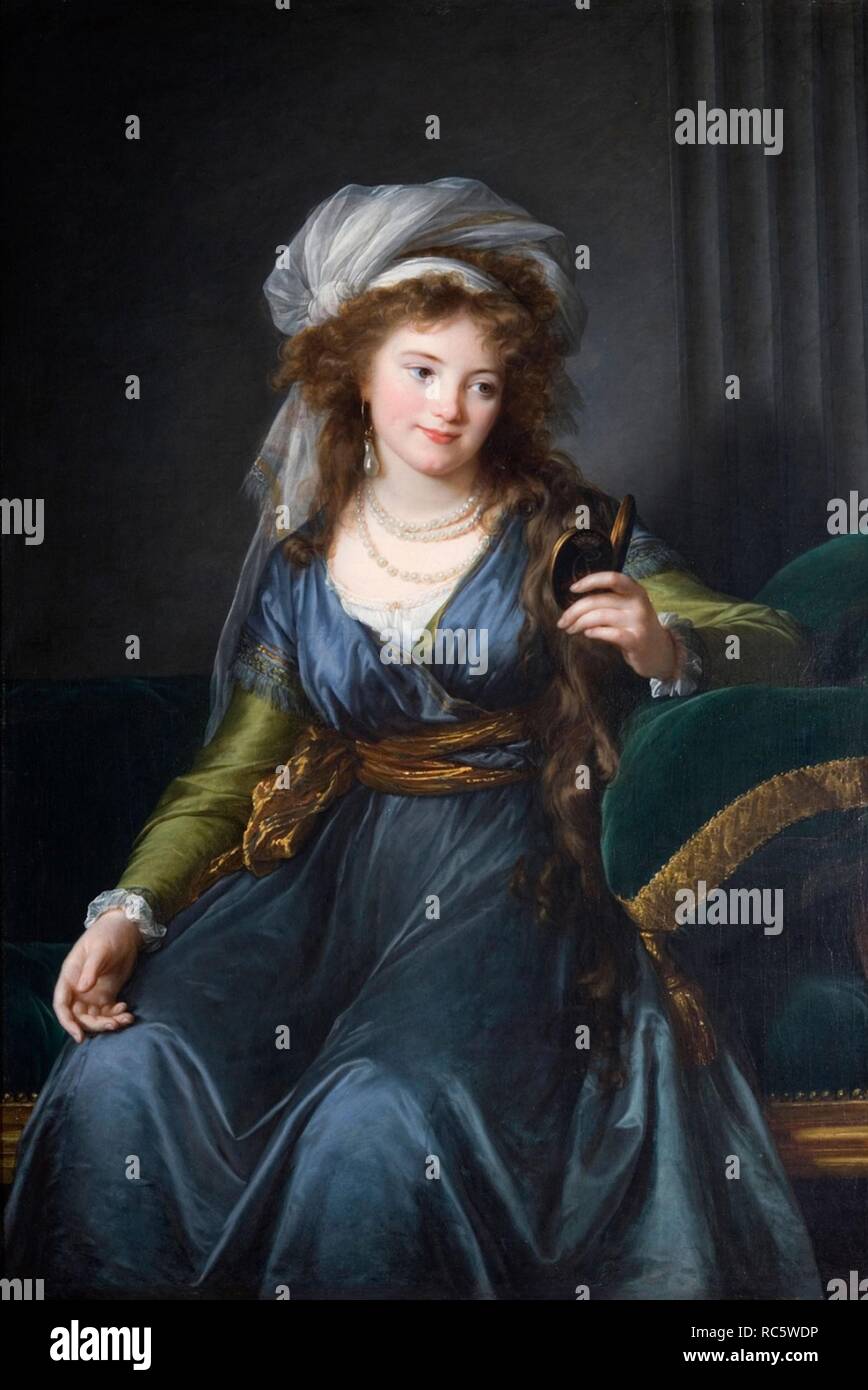 Porträt der Gräfin Jekaterina Skavronskaya, geb. von Engelhardt (1761-1829. Museum: Musée Jacquemart-André, Paris. Autor: Vigée-Lebrun, Marie Louise Elisabeth. Stockfoto